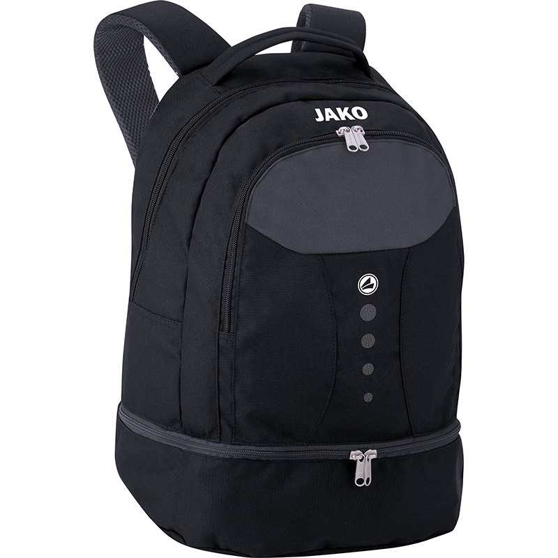 Rucksack mit Schuhfach, schwarz/grau, Jako